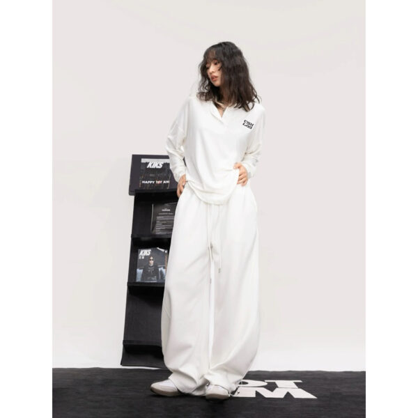 𝐈𝐍𝐅𝐏 運動休閒褲女 寬裤 香蕉褲 顯瘦 闊腿褲 直筒 拖地褲 百搭寬鬆 彎刀褲